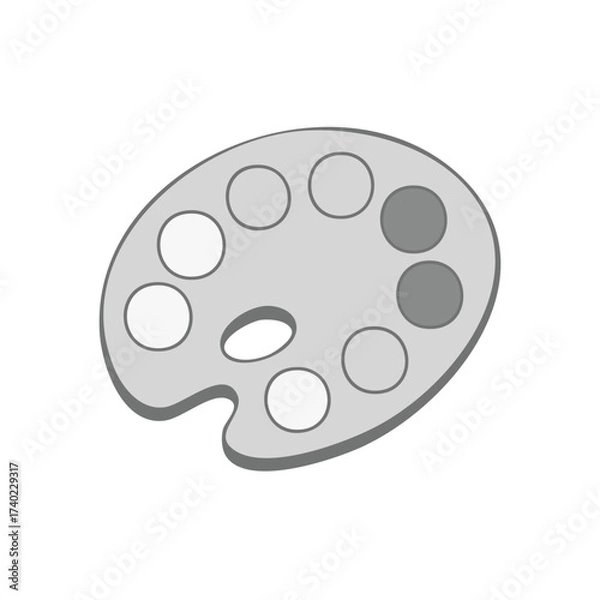 Obraz Artist's Palette with Colorful Paints for Creative Painting Projects