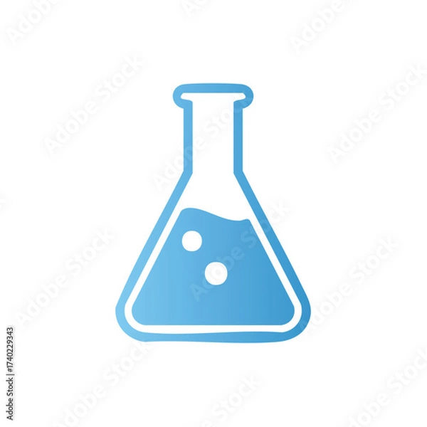 Obraz Illustration of Beaker with Liquid and Bubbles Chemical Experiment Icon
