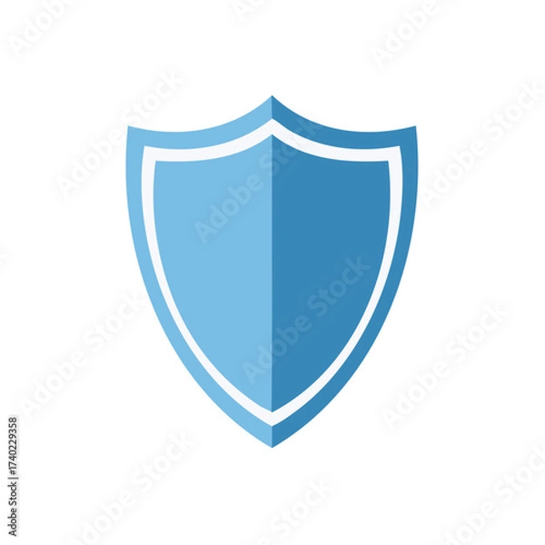 Obraz Isolated Blue Shield Vector Security Protection Guards Defense Symbols