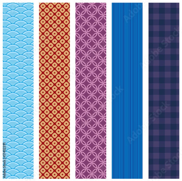 Obraz 日本伝統の模様　パターン集