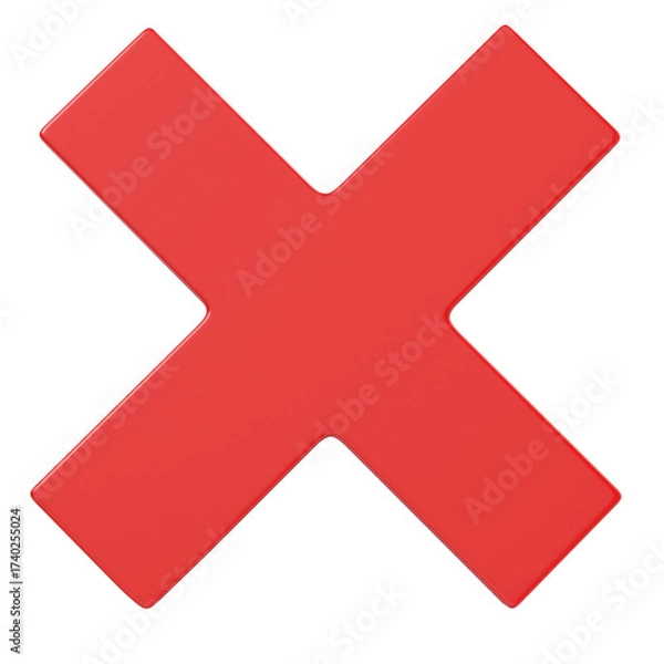 Fototapeta X-Mark Symbol isolated on transparent background