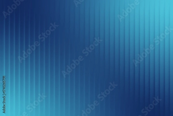 Obraz Blue abstract background with vertical striped pattern and corrugated glass texture for modern digital design template