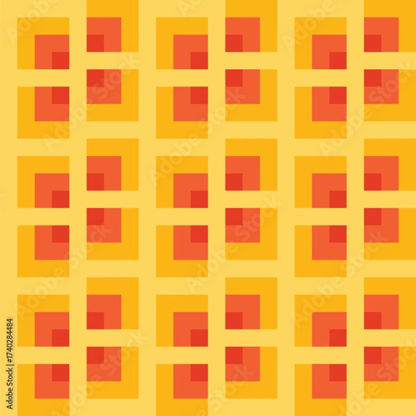 Fototapeta Pattern created from red, orange and gold on a pale yellow background