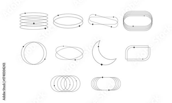 Obraz Aesthetic Monoline Shape Element