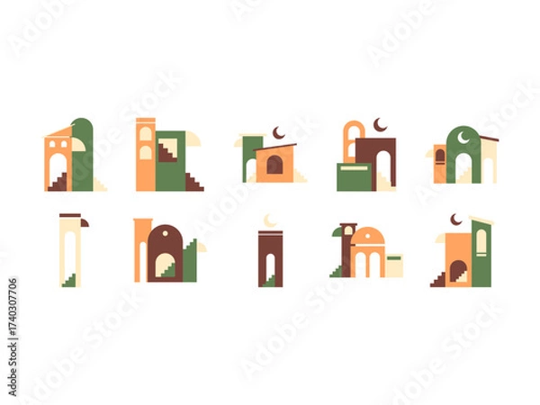 Obraz Architechtural Boho Illustration