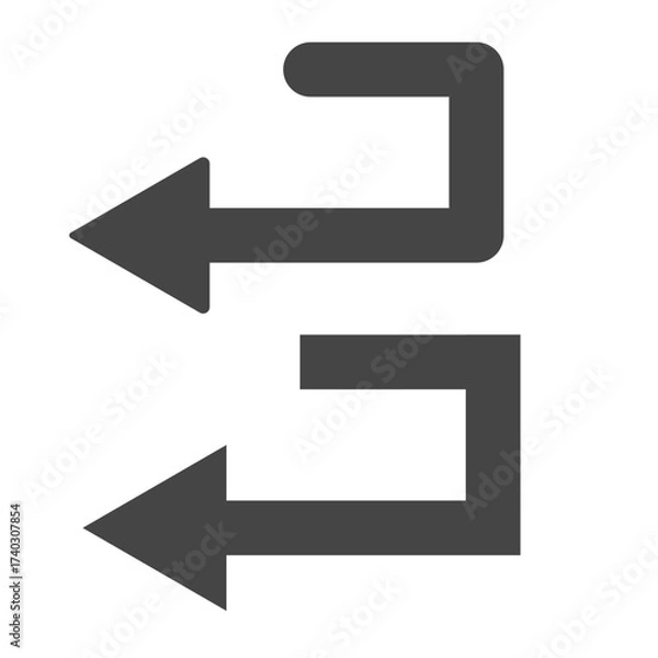 Obraz シンプルな矢印のイラスト