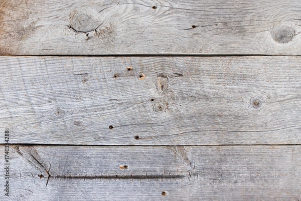 Fototapeta 古く年代を経過した木目の板