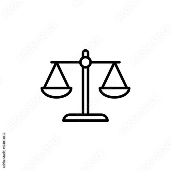 Fototapeta ikona linii libra