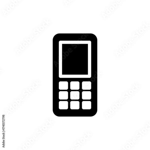 Fototapeta Phone icon vector for web and mobile app. Call sign and symbol. telephone symbol