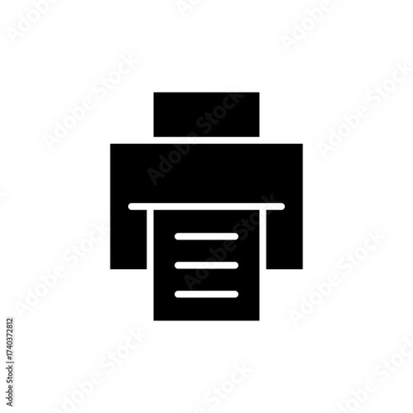 Fototapeta Print icon vector for web and mobile app. printer sign and symbol