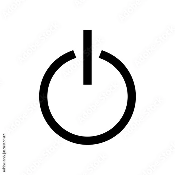 Fototapeta Power icon vector for web and mobile app. Power Switch sign and symbol. Electric power