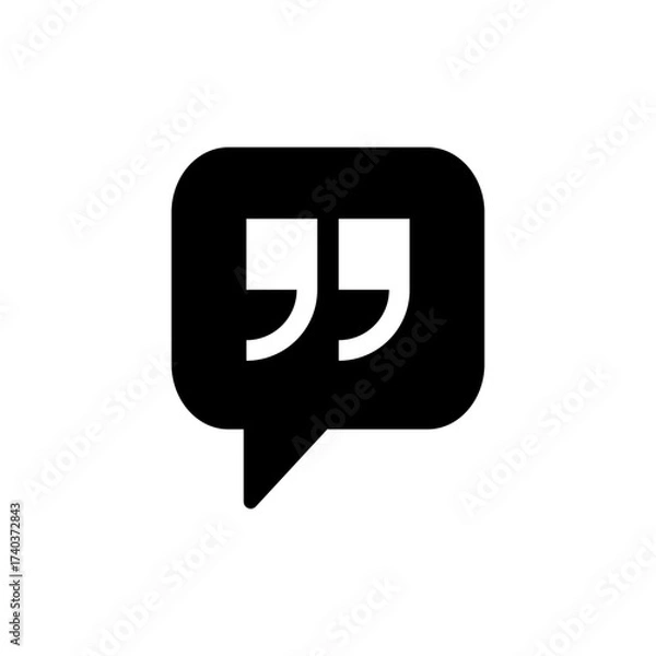 Fototapeta Quote icon vector for web and mobile app. Quotation mark sign and symbol