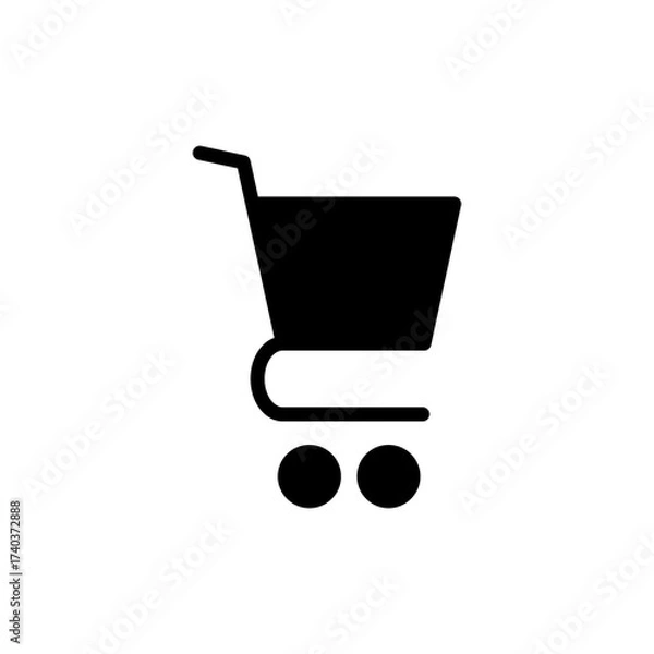 Fototapeta Shopping icon vector for web and mobile app. Shopping cart sign and symbol. Trolley icon