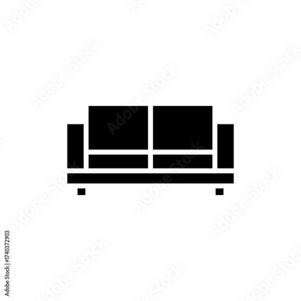 Fototapeta Sofa icon vector for web and mobile app. sofa sign and symbol. furniture icon