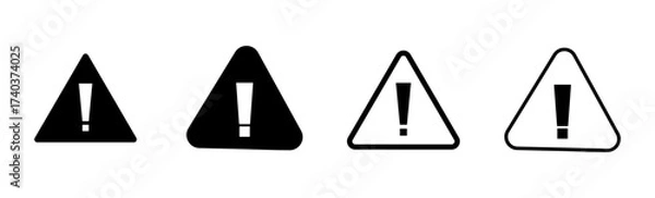 Fototapeta Danger sign. attention sign icon set. Hazard warning attention sign
