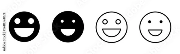 Fototapeta smile icon set. smile emoticon icon. feedback
