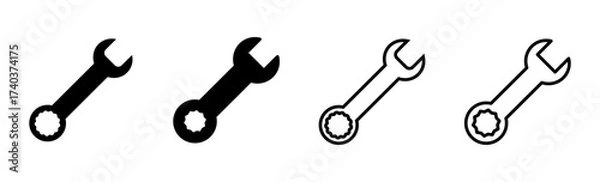 Fototapeta Wrench icon set. repair icon vector. tools icon vector