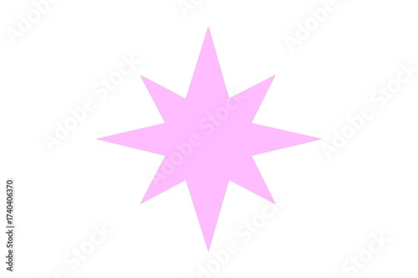 Obraz pink star icon