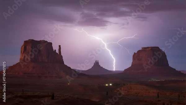 Fototapeta Lightning strike