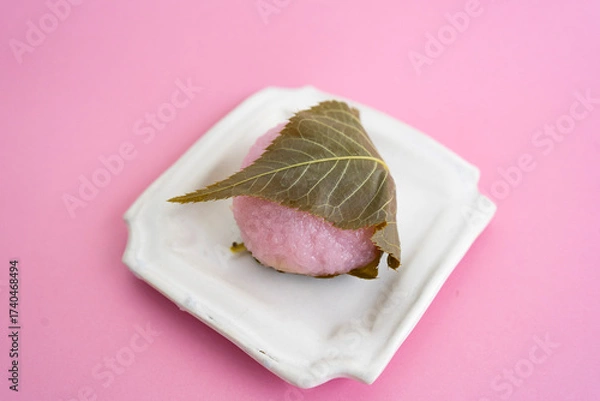 Obraz 春の和菓子　桜餅
