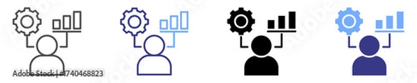 Fototapeta entrepreneurs icon set multiple style