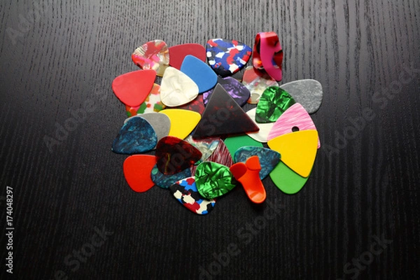 Fototapeta Guitar Plectrums
