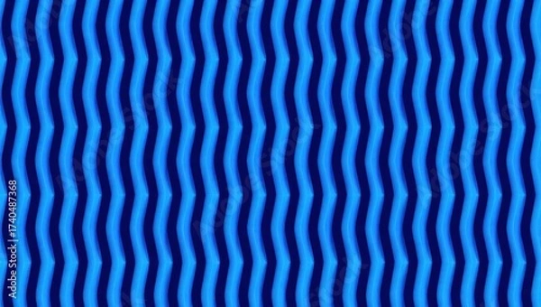 Fototapeta Mesmerizing Blue Waves - A Dynamic Abstract Background.