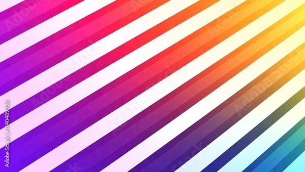 Fototapeta Vibrant Rainbow Gradient Diagonal Stripes Background.