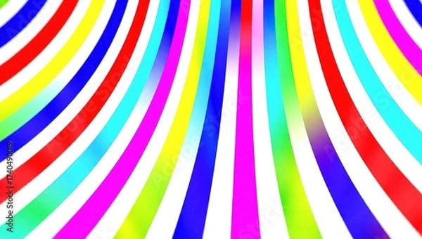 Fototapeta Vibrant Rainbow Stripes - A Colorful and Dynamic Abstract Design.