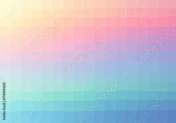 Fototapeta Soft pastel gradient geometric pixel art background for creative projects