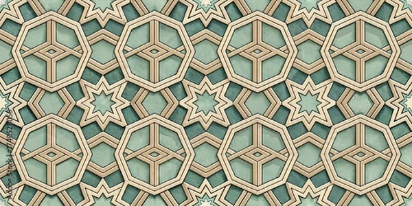 Fototapeta Geometric Pattern Islamic Art Repetitive Intricate