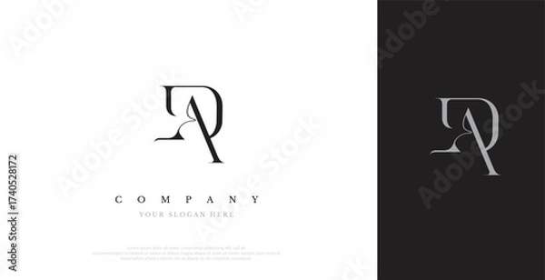 Fototapeta Initial DA Logo Design Vector 