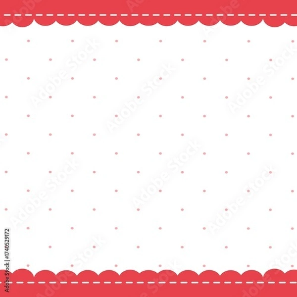 Fototapeta seamless pattern with dot red