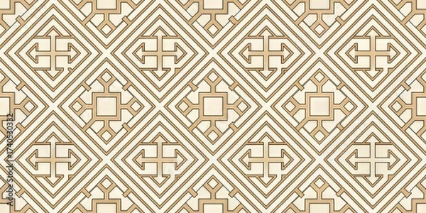 Fototapeta Abstract Geometric Diamond Pattern Background Seamless Repeating Surface Design