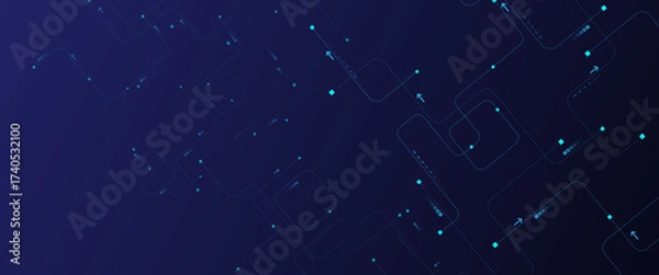 Fototapeta Motherboard technology circuit board texture design.  Digital motherboard concept for poster, header, cover, banner, web presentation template.