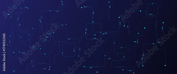 Fototapeta Motherboard technology circuit board texture design.  Digital motherboard concept for poster, header, cover, banner, web presentation template.