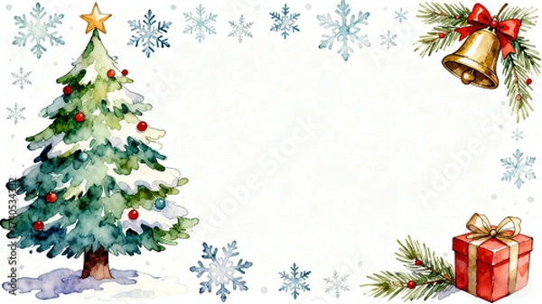 Obraz christmas background with christmas tree