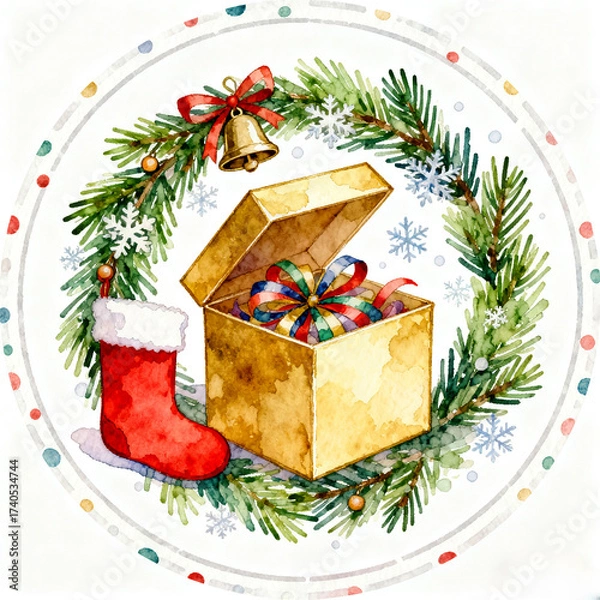 Obraz christmas gift box