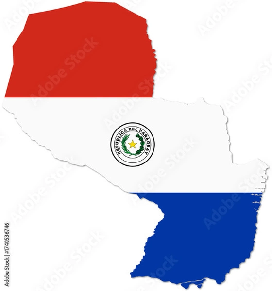 Obraz Paraguay map