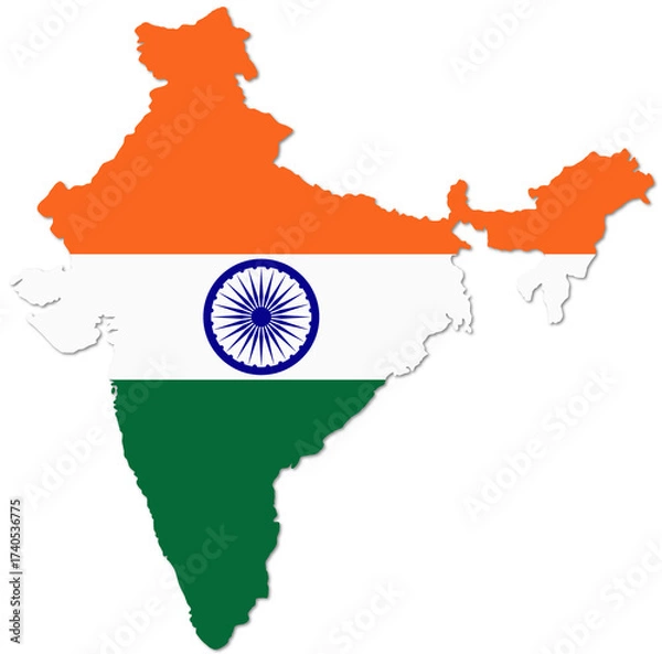 Obraz india flag map