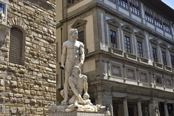 Fototapeta sculpture of Hercules and Cacus in Florence