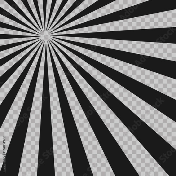 Fototapeta Abstract comic book flash explosion radial lines background. Illusion rays. Retro sunburst. Grunge design element. Good for pictures, wallpapers.Vector illustration for superhero design.