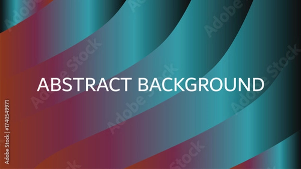 Fototapeta Gradient abstract background with curved lines and text flowing