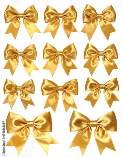 Obraz Gold satin bows, various styles