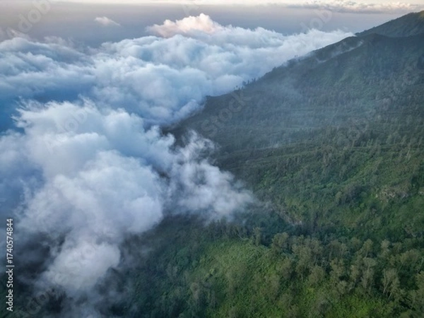 Obraz clouds over the mountains
