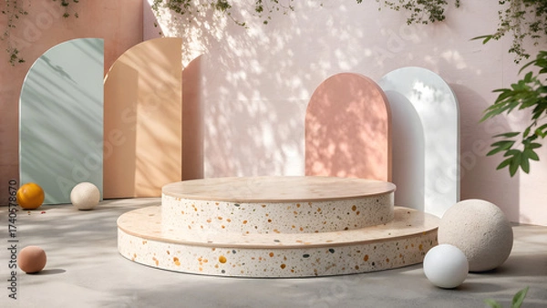 Fototapeta modern podium for product display