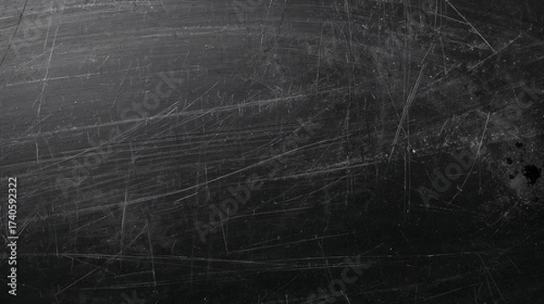 Obraz Worn Black Metallic Panel Texture, Scratches, and Industrial Corrosion