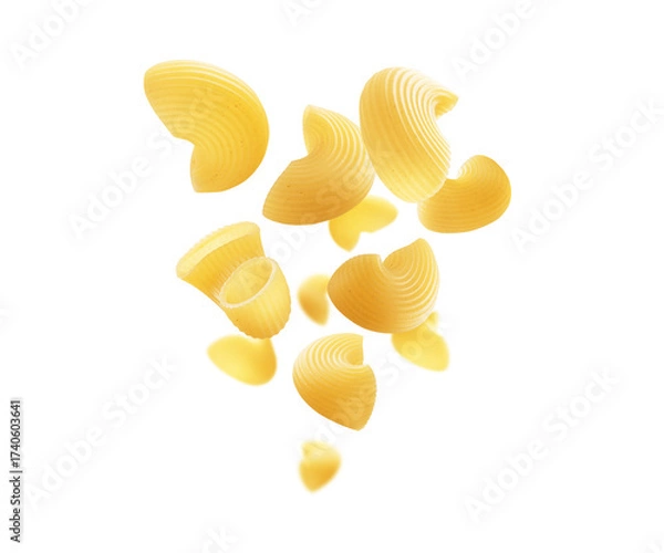 Fototapeta Italian pasta in the shape of a heart on a white background