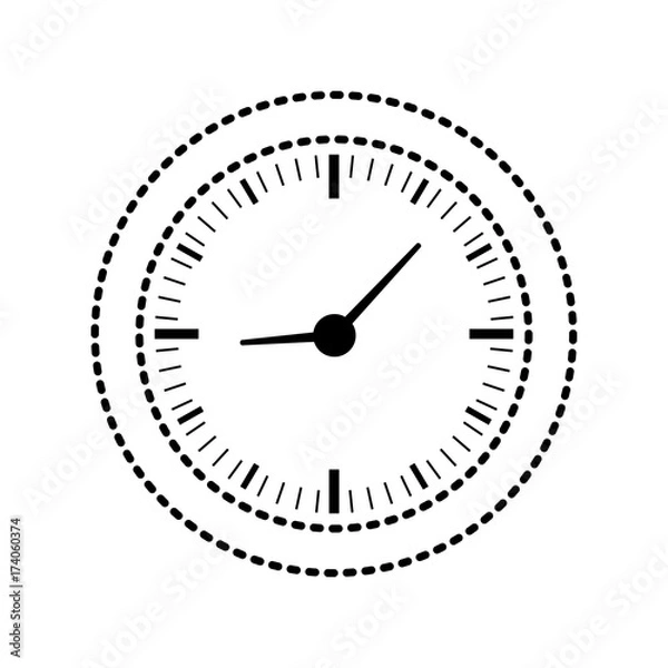 Obraz wall clock sticker  vector illustration