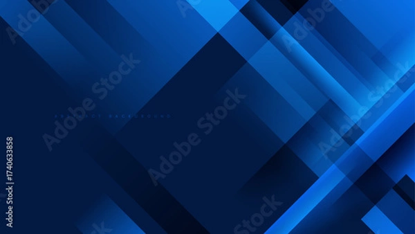 Fototapeta blue abstract background with overlapping stripes